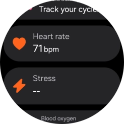 Press Heart rate. Press Heart rate.