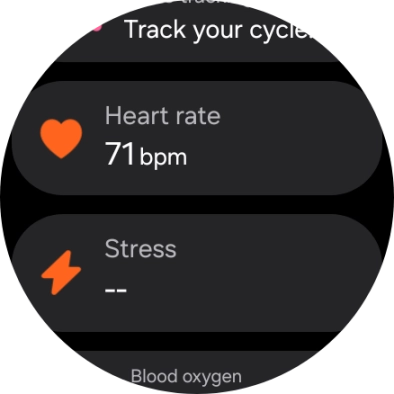 Press Heart rate. Press Heart rate.