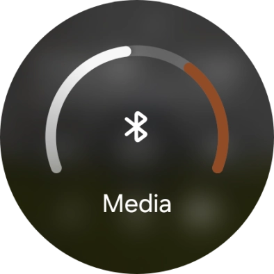 Slide the circle to select the required volume. Slide the circle to select the required volume.