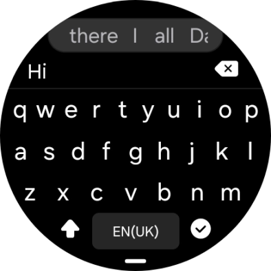 Press the confirm icon.
