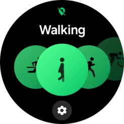 Drag your finger right or left to select the required activity. Drag your finger right or left to select the required activity.