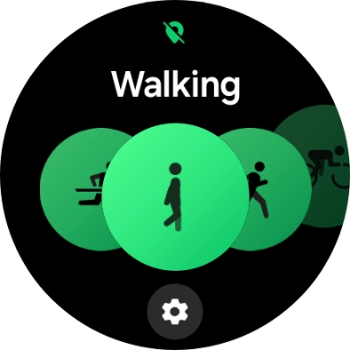Drag your finger right or left to select the required activity. Drag your finger right or left to select the required activity.