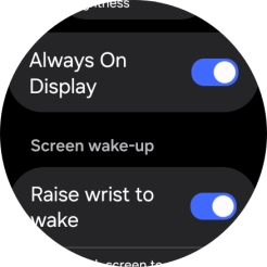 Press the indicator next to 'Always On Display' to turn the function on or off.