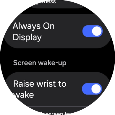 Press the indicator next to 'Always On Display' to turn the function on or off.