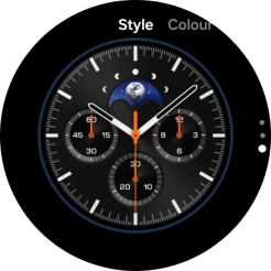 Slide your finger on the screen to change between the different designs.