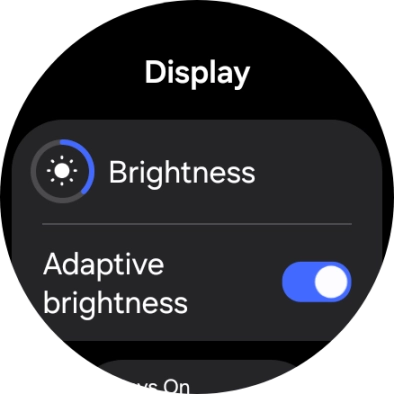 Press the indicator next to 'Adaptive brightness' to turn the function on or off.