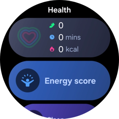 Press the required widget to open it. Press the required widget to open it.