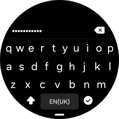 Key in the password for the WiFi network and press the confirm icon.