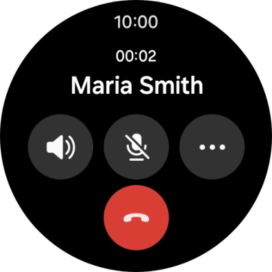 Press the end call icon.
