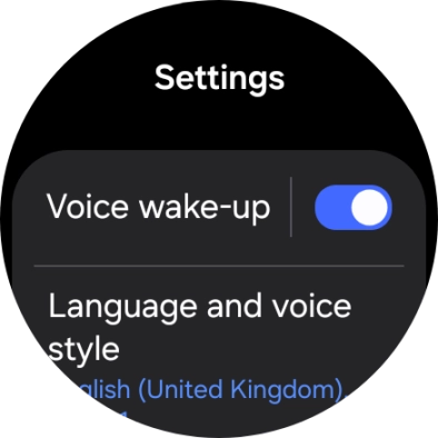 Press Language and voice style.