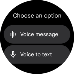 Press the required setting and follow the instructions on the screen to record and send the required reply.