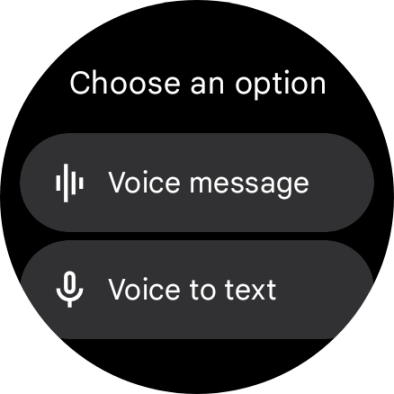 Press the required setting and follow the instructions on the screen to record and send the required reply.