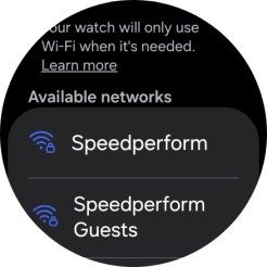 Press the required WiFi network.