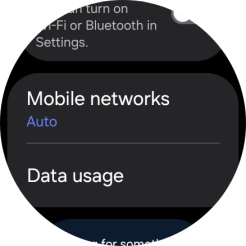 Press Mobile networks.