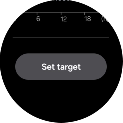 Press Set target. Press Set target.