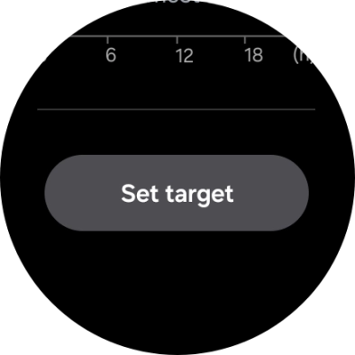 Press Set target. Press Set target.