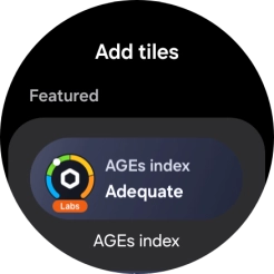 Press the required widget to add it.
