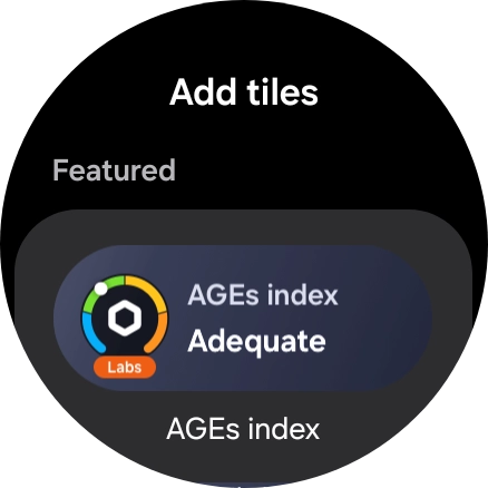 Press the required widget to add it.