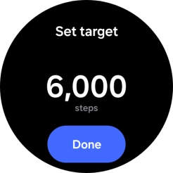 Slide your finger up or down on the screen to select the required goal. Slide your finger up or down on the screen to select the required goal.