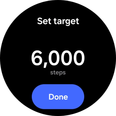 Slide your finger up or down on the screen to select the required goal. Slide your finger up or down on the screen to select the required goal.