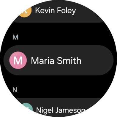 Press the required contact.