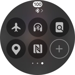 Press the airplane mode icon to turn the function on or off.