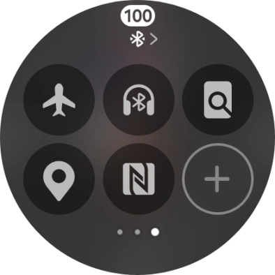Press the airplane mode icon to turn the function on or off.