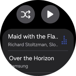 Press the required audio file. Press the required audio file.