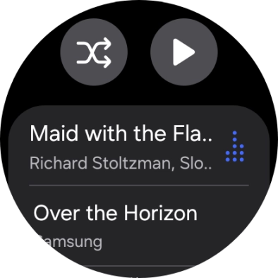 Press the required audio file. Press the required audio file.