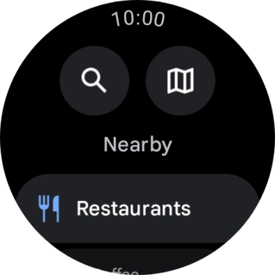 Press the search icon. Press the search icon.