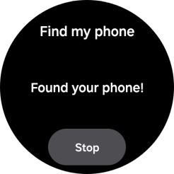 Press Stop when you've found your phone.