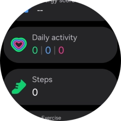 Under Daily activity, you can see how far you are from completing your daily activity goals. Under Daily activity, you can see how far you are from completing your daily activity goals.