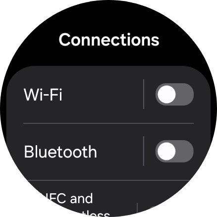 Press the indicator next to 'Bluetooth' to turn the function on or off. Press the indicator next to 'Bluetooth' to turn the function on or off.