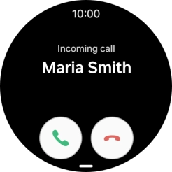 Press the accept call icon and slide your finger upwards to answer the call.