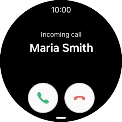 Press the accept call icon and slide your finger upwards to answer the call.