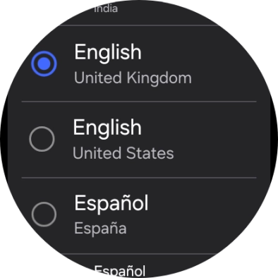 Press the required language.