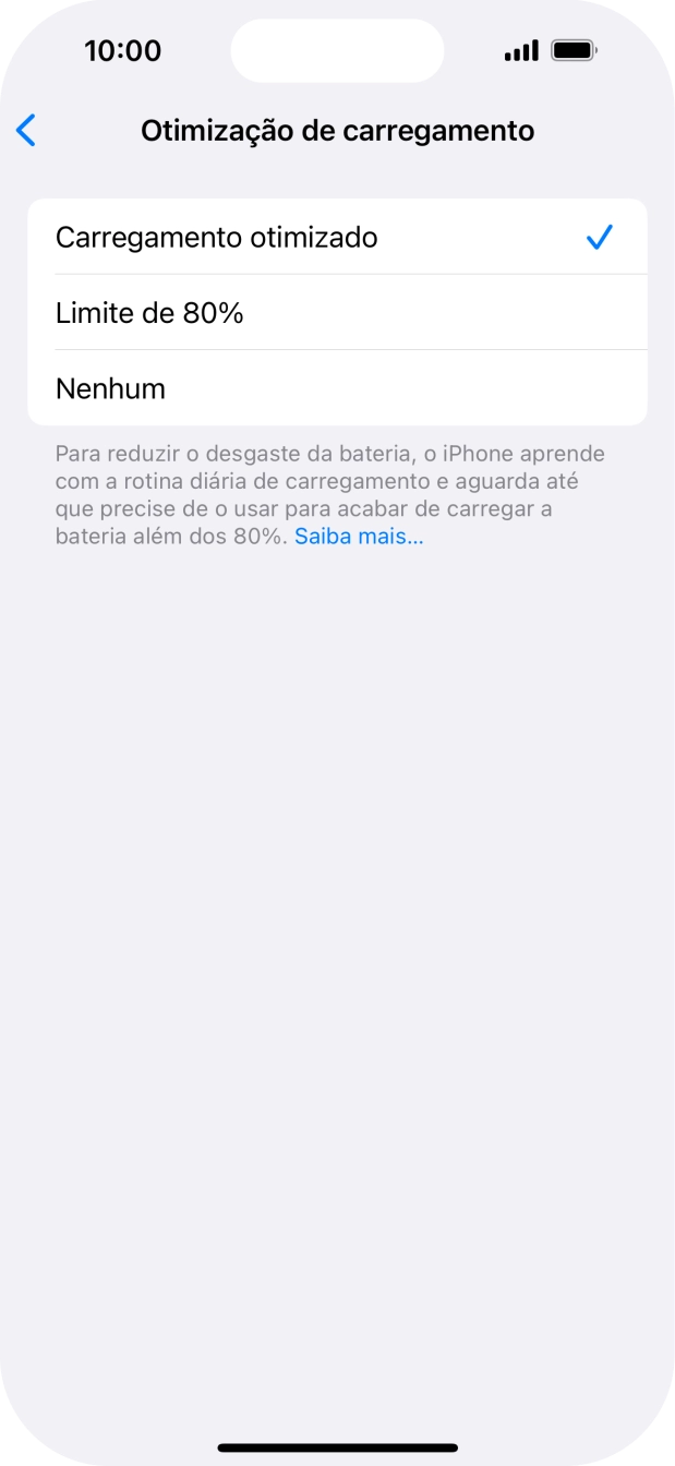 Prima a definição pretendida para ativar ou desativar a função.