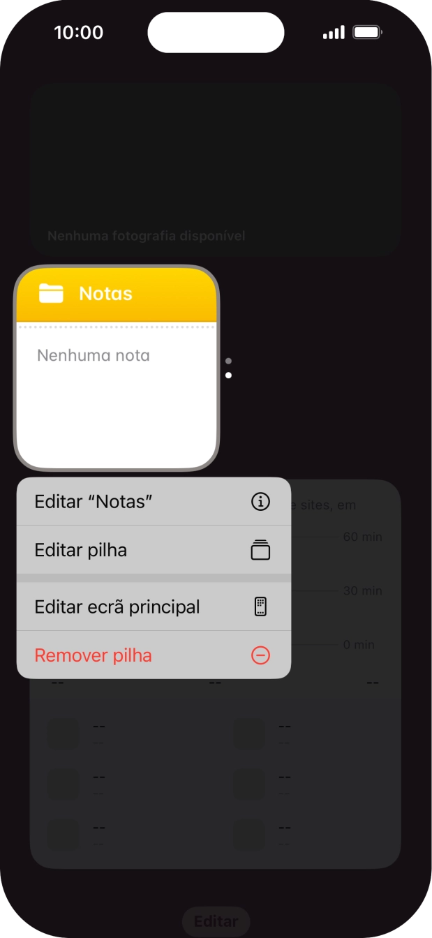 Prima Editar pilha.