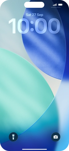 Press and hold anywhere on the lock screen.