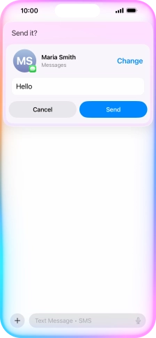 If an app is open on your phone, such as Messages, you can also use the functions available here, e.g.: REPLY [text].