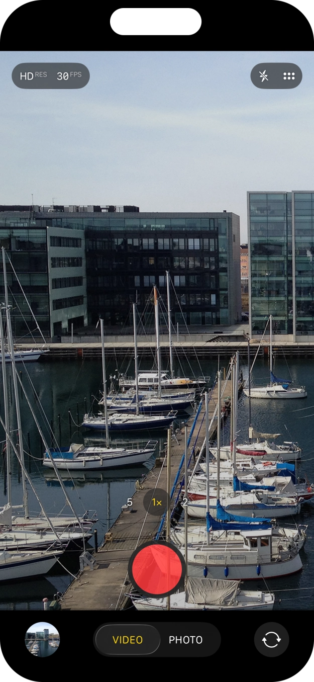 Press the record icon to start recording. Press the record icon to start recording.