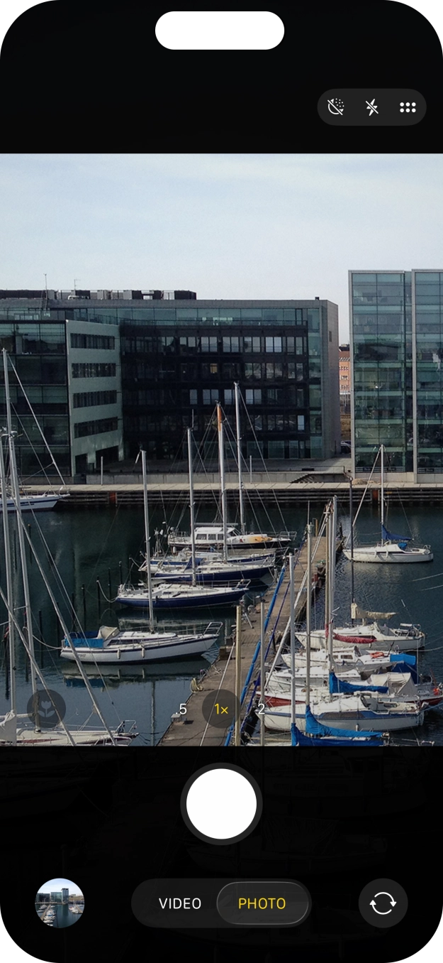 Slide your finger right or left on the screen to select the required camera mode. Slide your finger right or left on the screen to select the required camera mode.