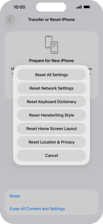 Press Reset Network Settings.