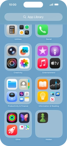 Press and hold the required app.