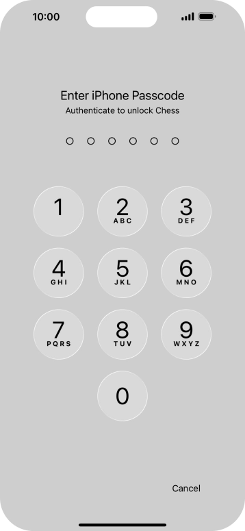 Use the lock code you created. The app is now no longer locked.