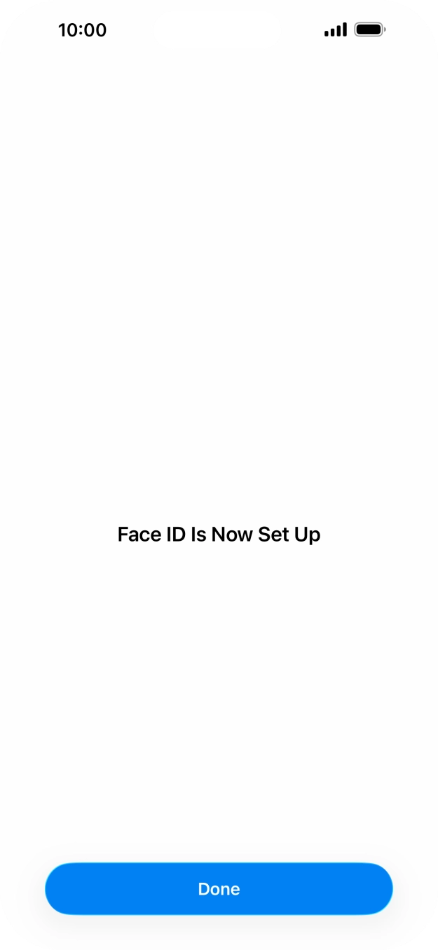 Press Done. If you haven't previously selected a lock code, key in a code of your own choice twice.