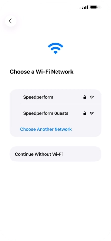 Press the required WiFi network.
