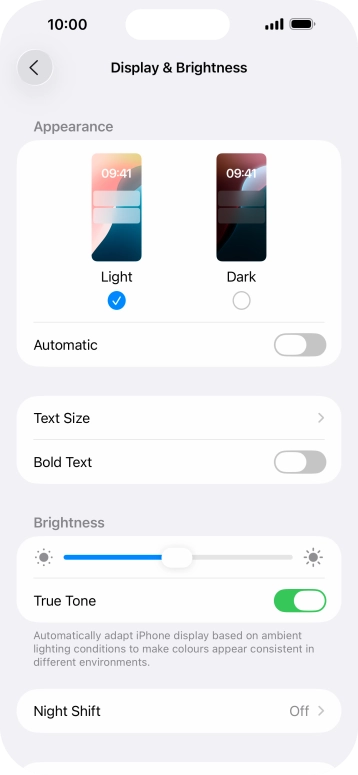 Press Dark.