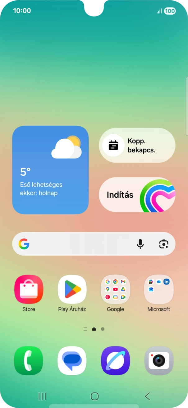 Húzd az ujjadat lefelé a kijelző jobb felső sarkától.
