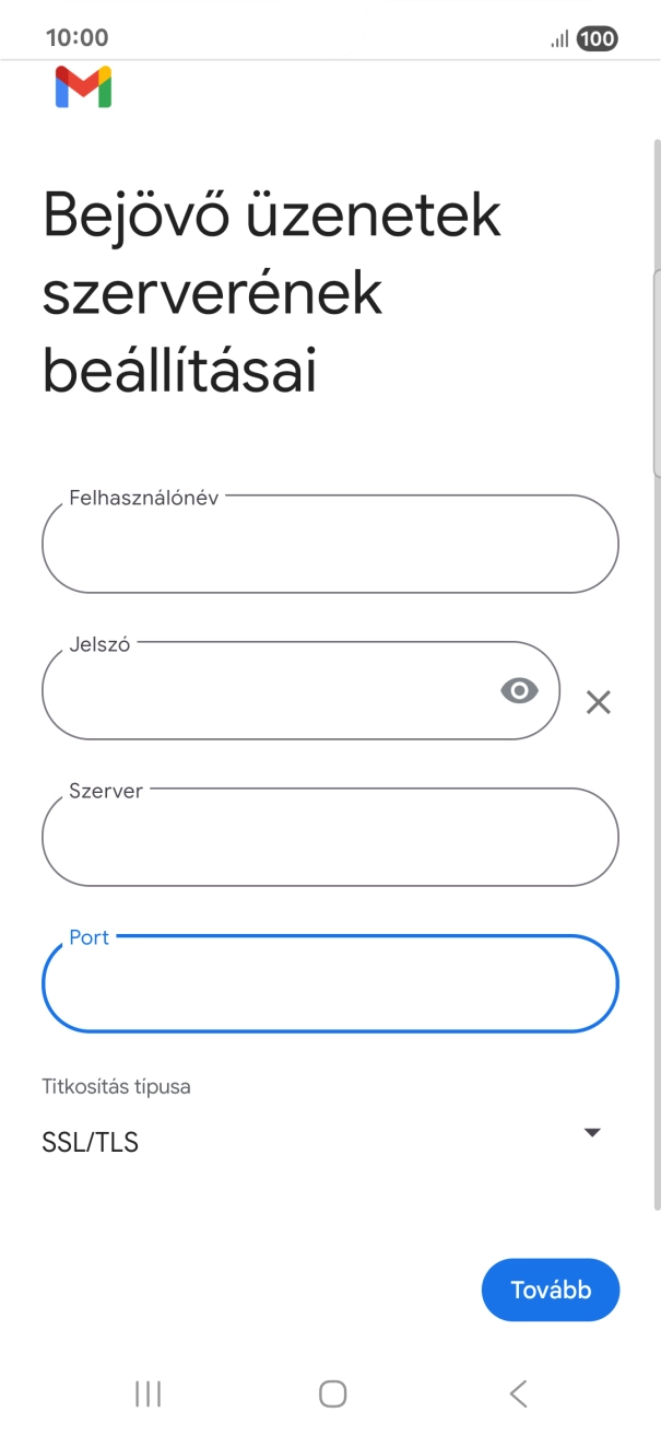 Válaszd a Tovább lehetőséget.